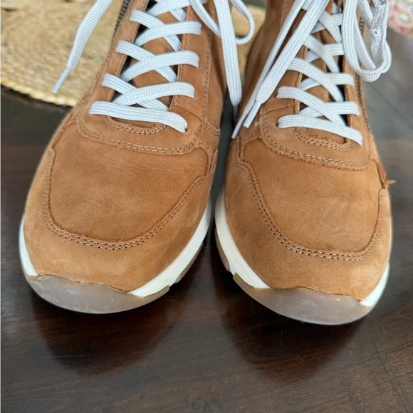 Remonte Leather High Top Sneakers Tan Women’s Size 9 Comfort Shoes - Picture 6 of 7